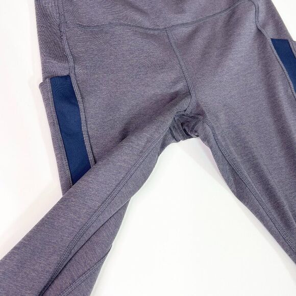 Athleta Legging Women Gray Blue Ultimate Stash Pocket 7/8 Compression Pant Small - Picture 3 of 9